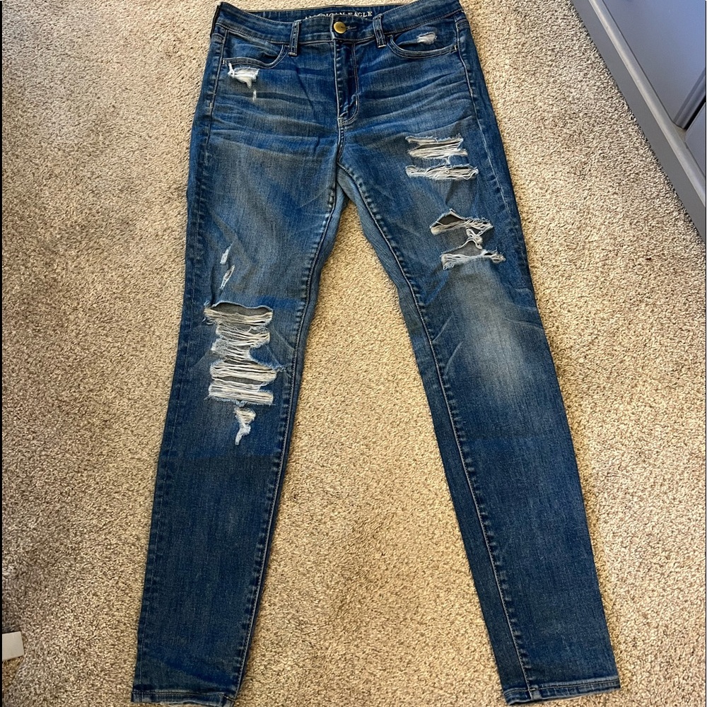 Womens Size 8 American Eagle Super Stretch X Skinny High Rise Jegging